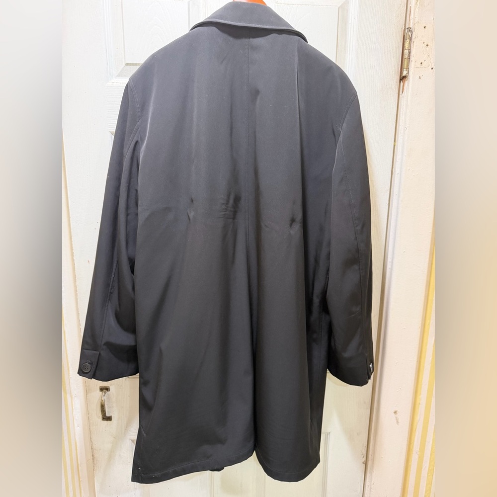 Kenneth Cole Men's Sleek Black Trench Coat - Picture 5 of 8